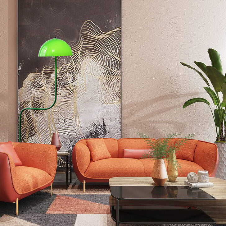 Green nordic dome liftable floor lamps — 220V-240V (UK/AU)