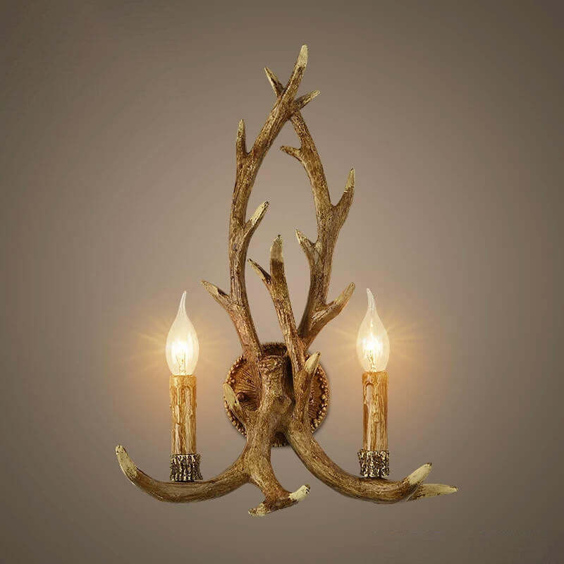 Industrial Resin Antler Wall Sconce