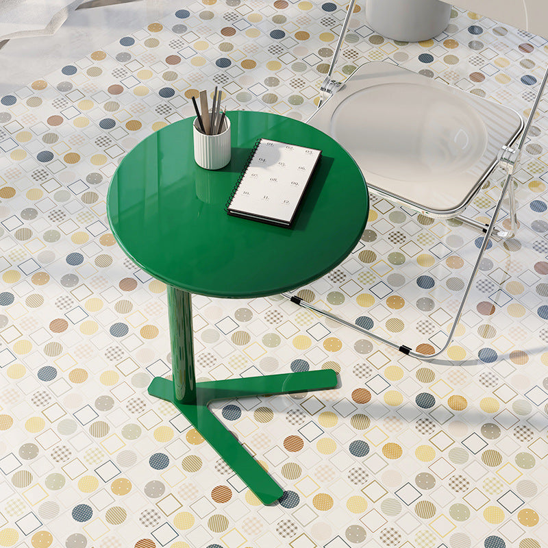 Scandinavian V-Base Iron End Table — Highlight Black
