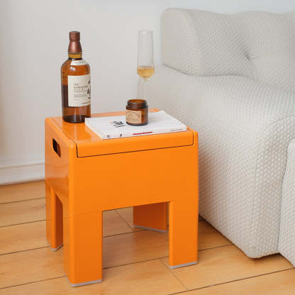 Contemporary Backless Plastic Chair