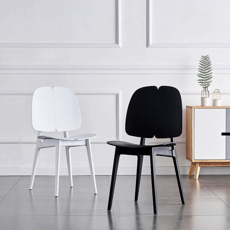 Minimalist Plastic Square-Frame Dining Chair