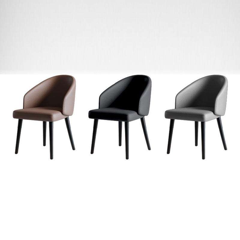 Nordic Trapezoid Saddle Leather Ash Dining Chair