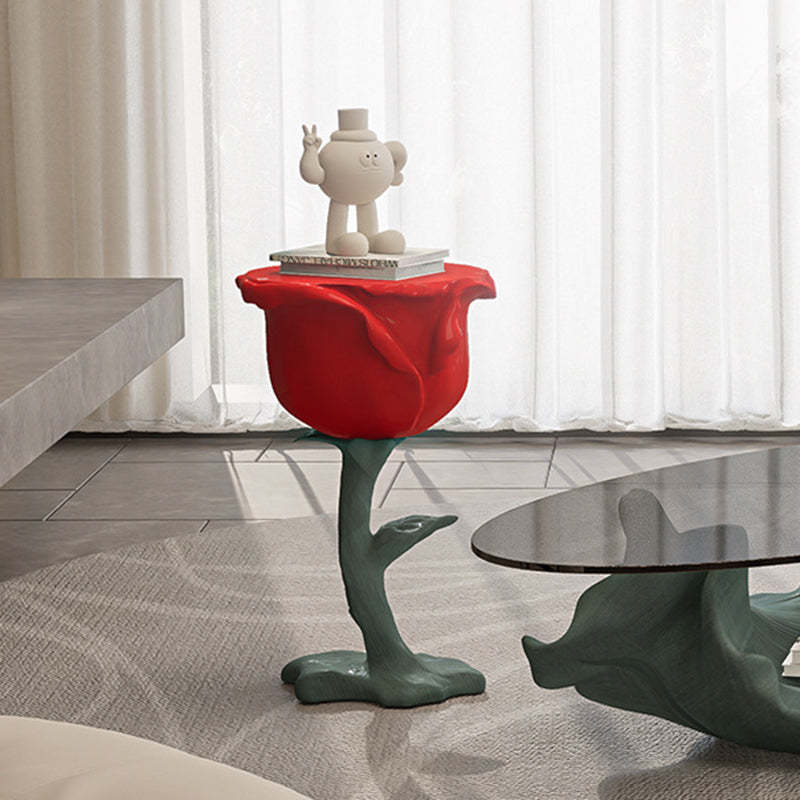 Contemporary Red Rose Shape Coffee Table