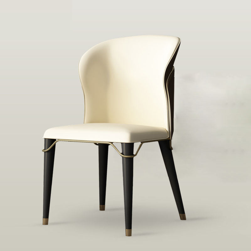 Wood leather steel wood dining chairs & benches - luxury