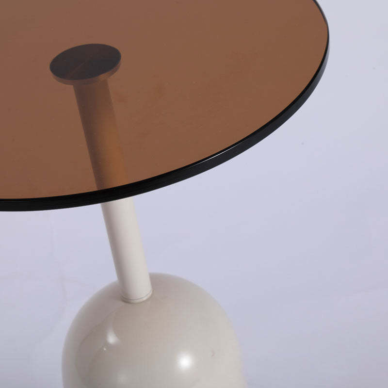Nordic Round Metal Glass Coffee Table