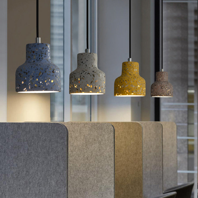 Scandinavian Round Terrazzo Jade Pendant Light