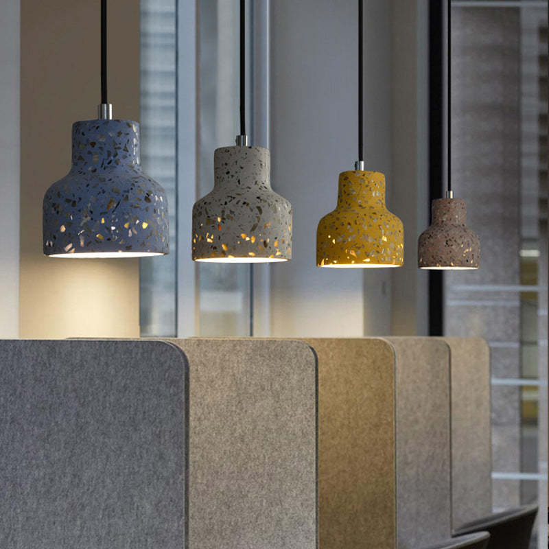 Scandinavian Round Terrazzo Jade Pendant Light