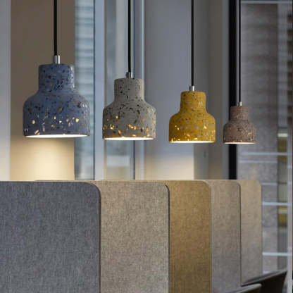 Scandinavian Round Terrazzo Jade Pendant Light