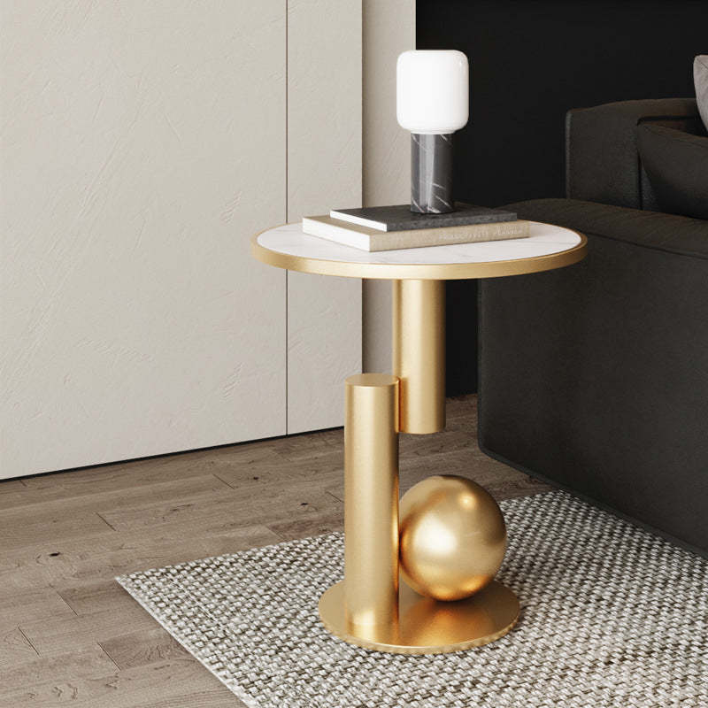 Scandinavian Cylinder Sintered Stone Side Table