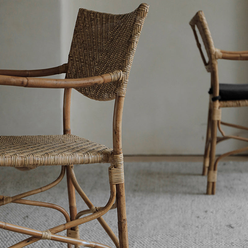 Farmhouse Woven Rattan Dining Chair
