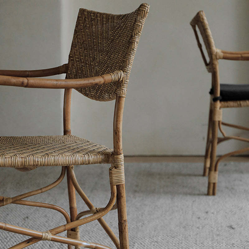 Farmhouse Woven Rattan Dining Chair