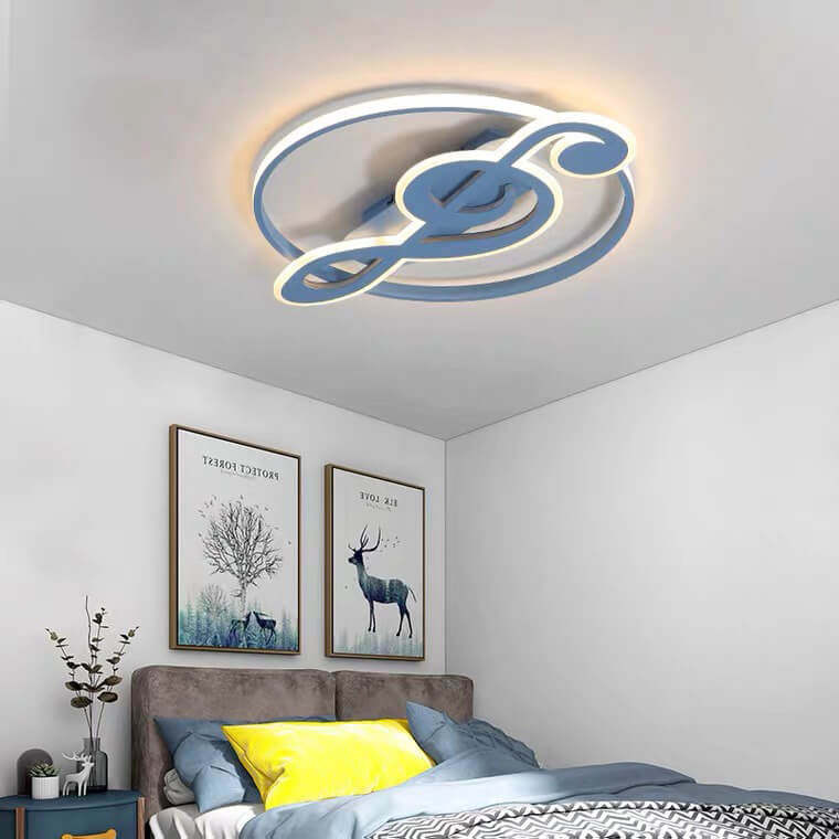 Nordic Music Note LED Flush Mount Light