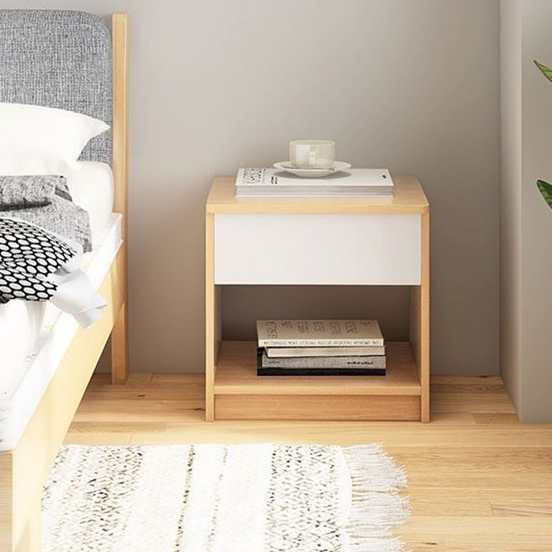 Modern Square 1-Drawer Nightstand