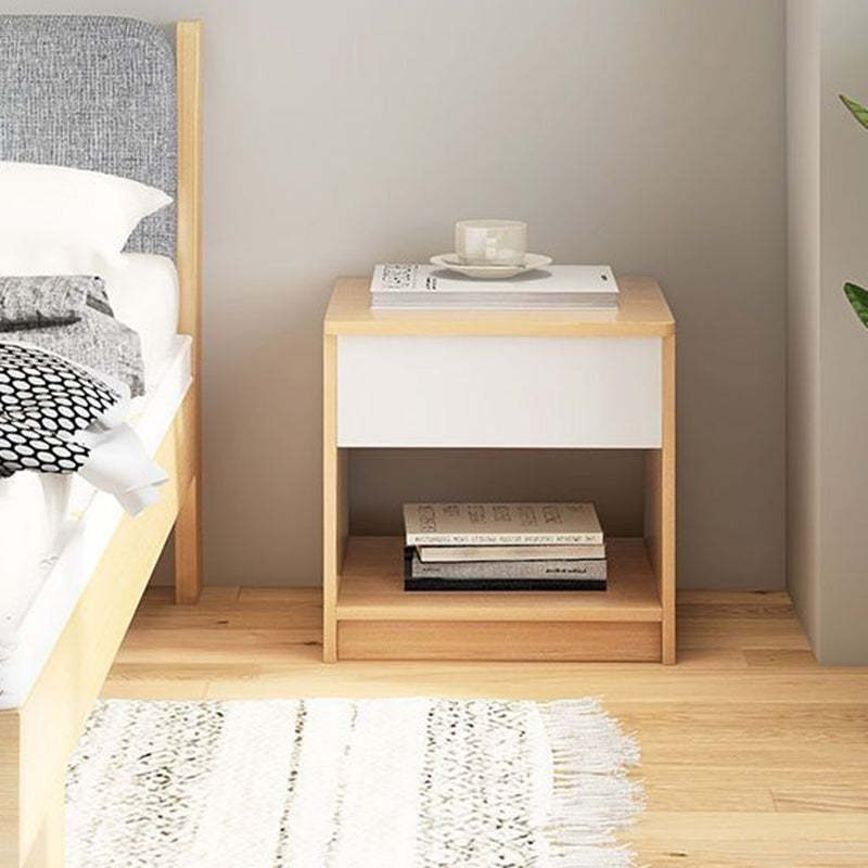 Modern Square 1-Drawer Nightstand