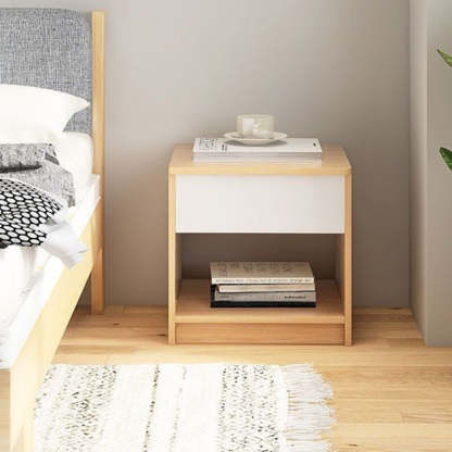Modern Square 1-Drawer Nightstand