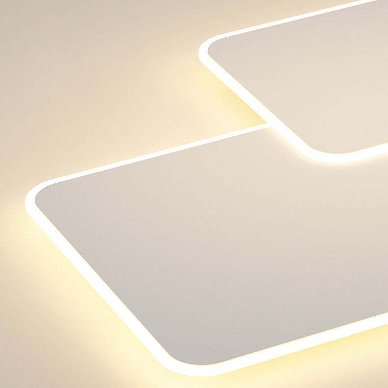 Minimalist Square Geometric LED Flush Mount Light