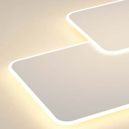 Minimalist Square Geometric LED Flush Mount Light
