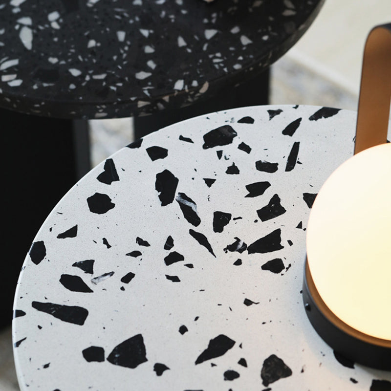 Modern Round Terrazzo Steel Coffee Table