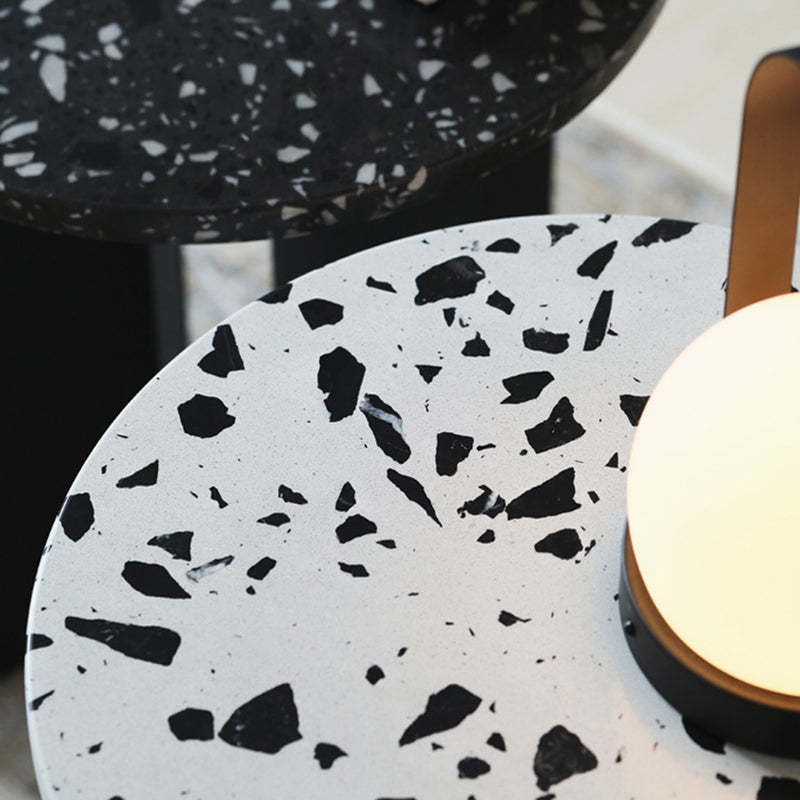 Modern Round Terrazzo Steel Coffee Table