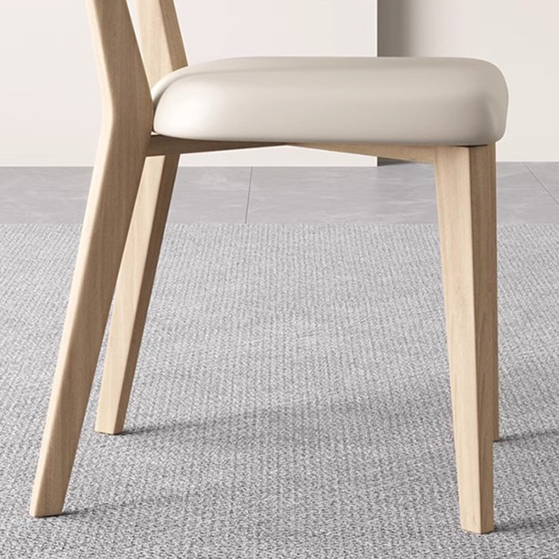 Nordic Leather Solid Wood Dining Chair
