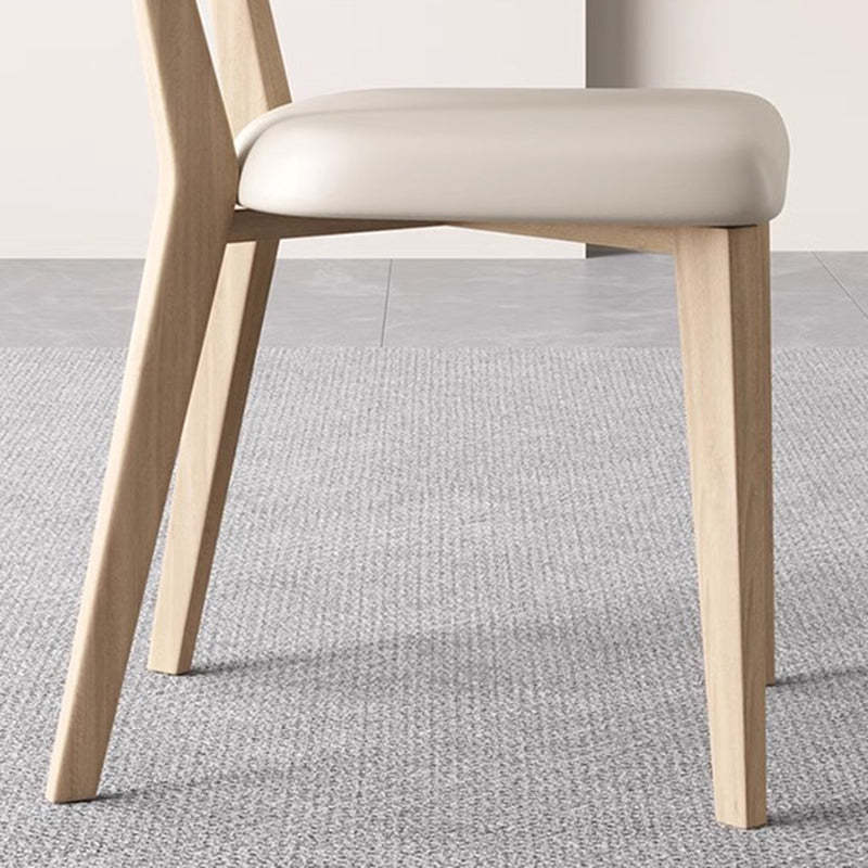 Nordic Leather Solid Wood Dining Chair
