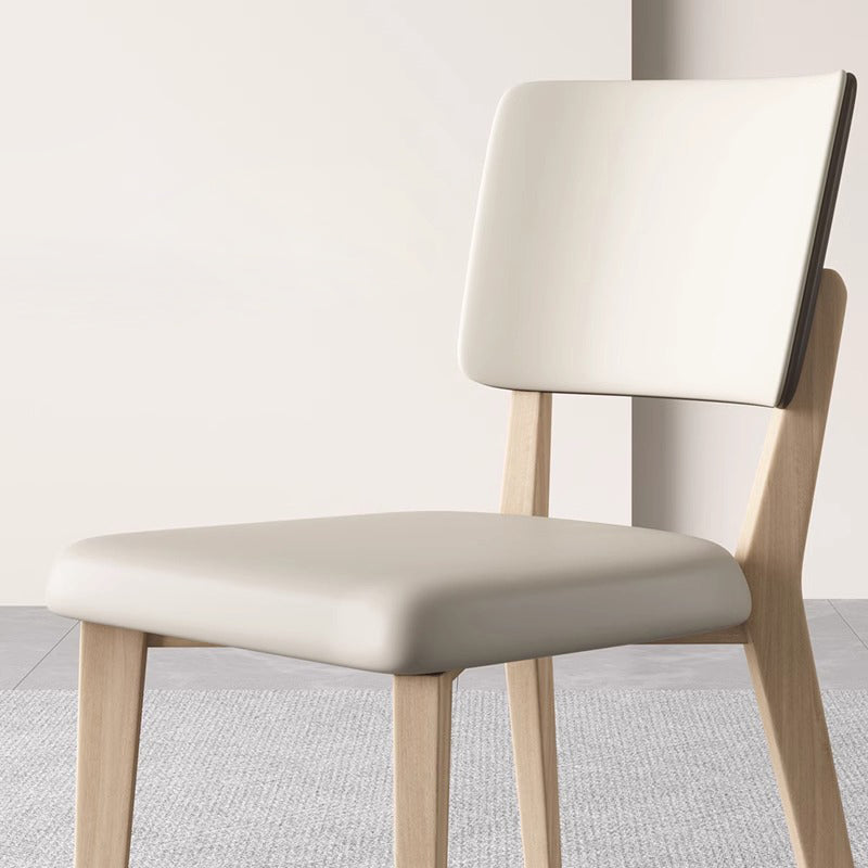 Nordic Leather Solid Wood Dining Chair