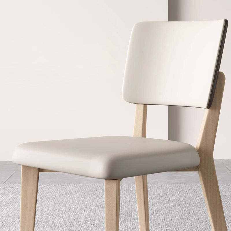 Nordic Leather Solid Wood Dining Chair