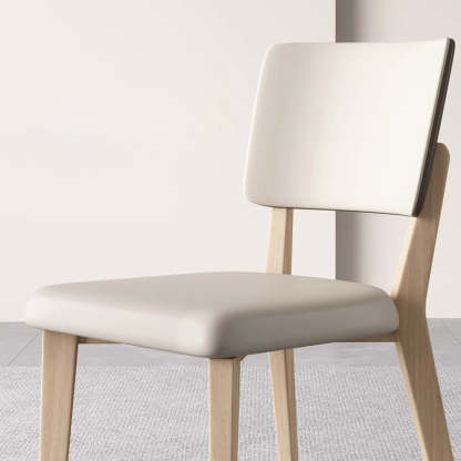 Nordic Leather Solid Wood Dining Chair