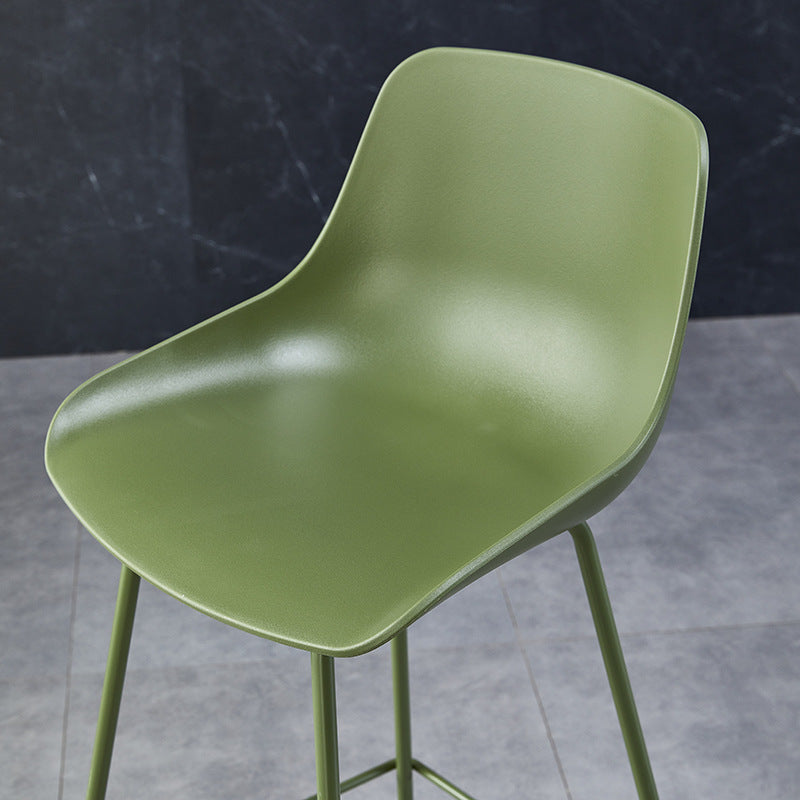 Curved Plastic Bar Stool — Black