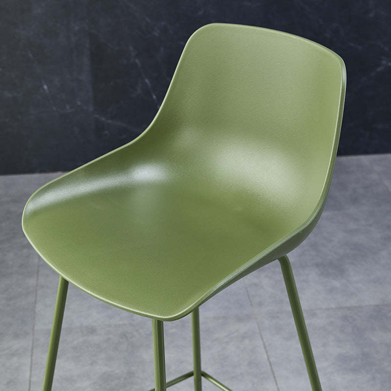 Curved Plastic Bar Stool — Black