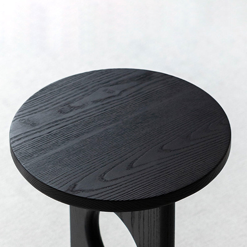 Scandinavian Round Solid Wood Side Table
