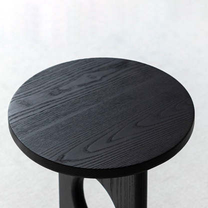 Scandinavian Round Solid Wood Side Table