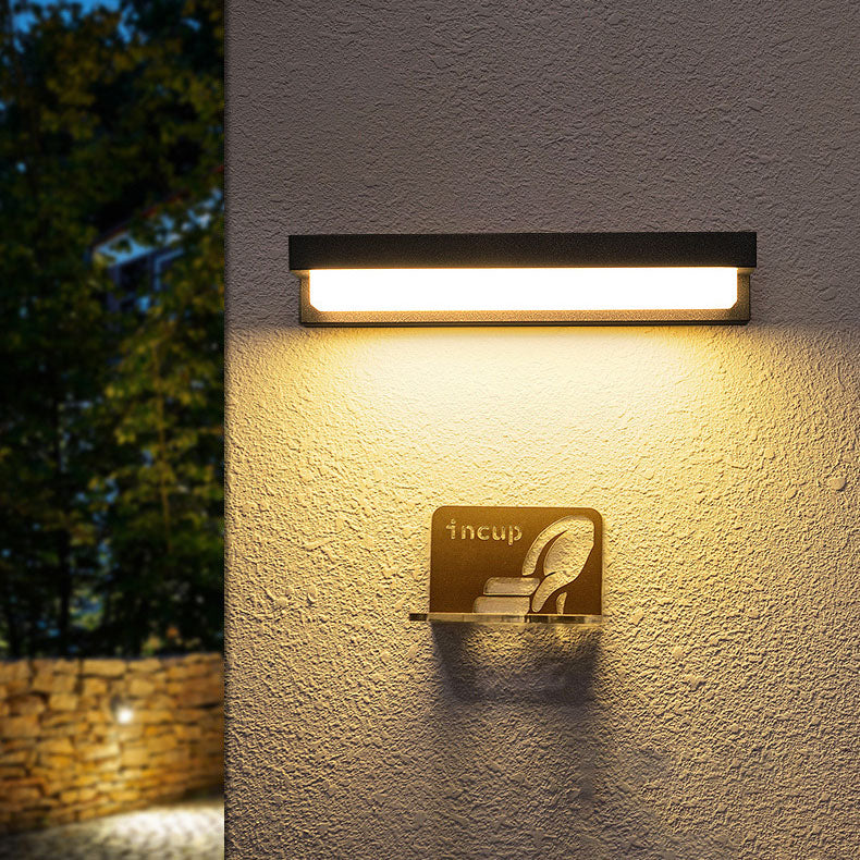 Solar Rectangular Sensor LED Outdoor Wall Sconce