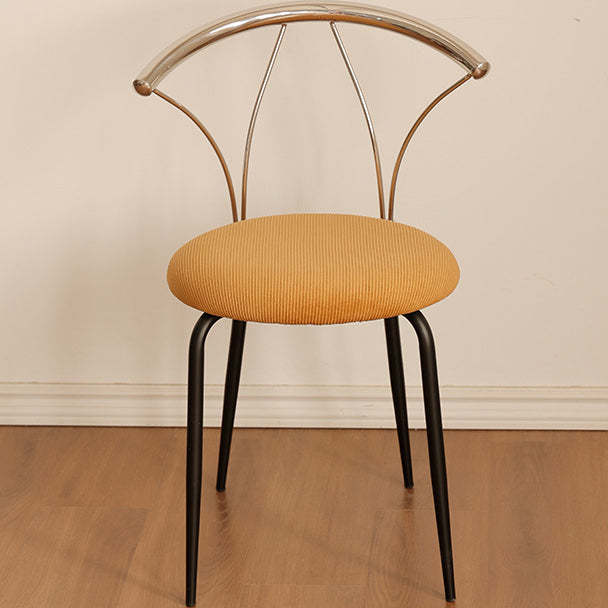 Nordic Scalloped Corduroy Round Dining Chair