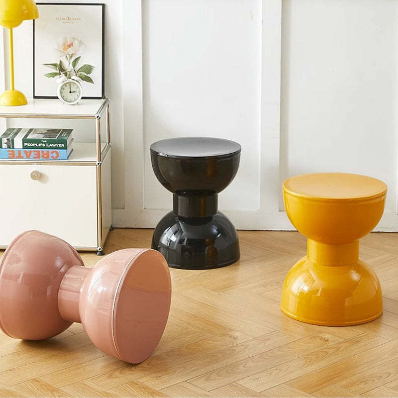 Scandinavian Hourglass Plastic Footstool
