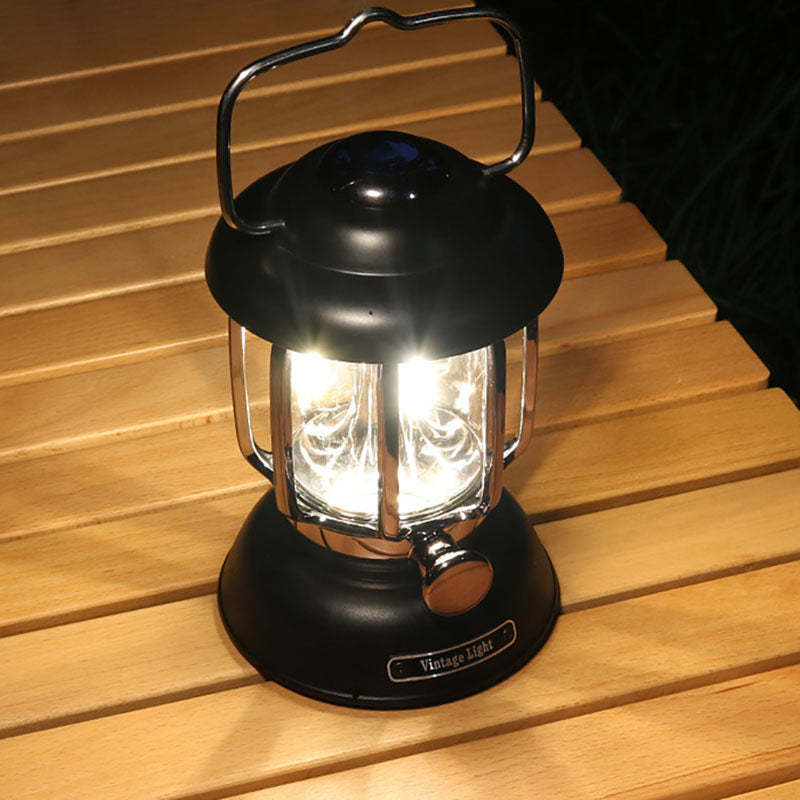Minimalist Cylindrical Iron USB Camping Light