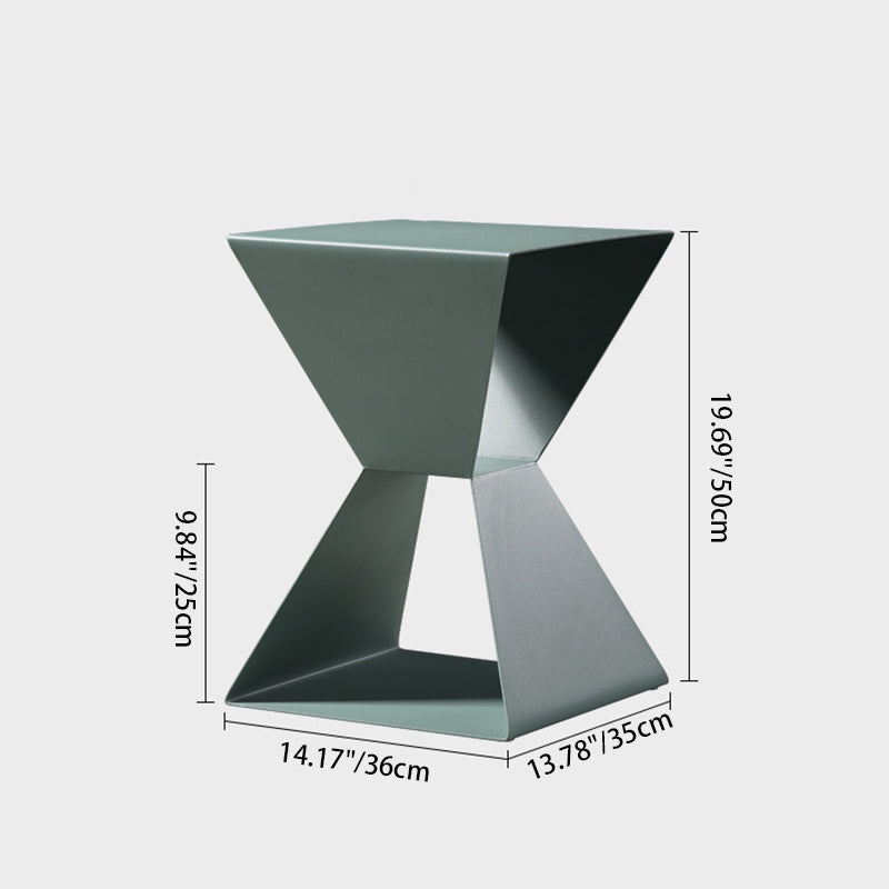 Contemporary Pyramid Steel Coffee Table — Gray