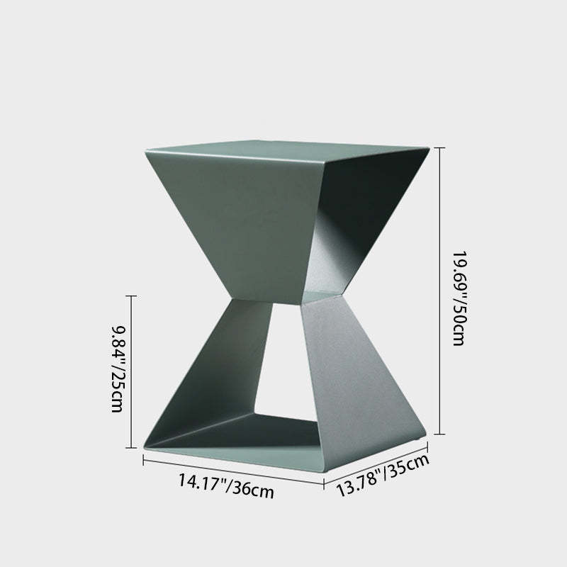 Contemporary Pyramid Steel Coffee Table — Gray