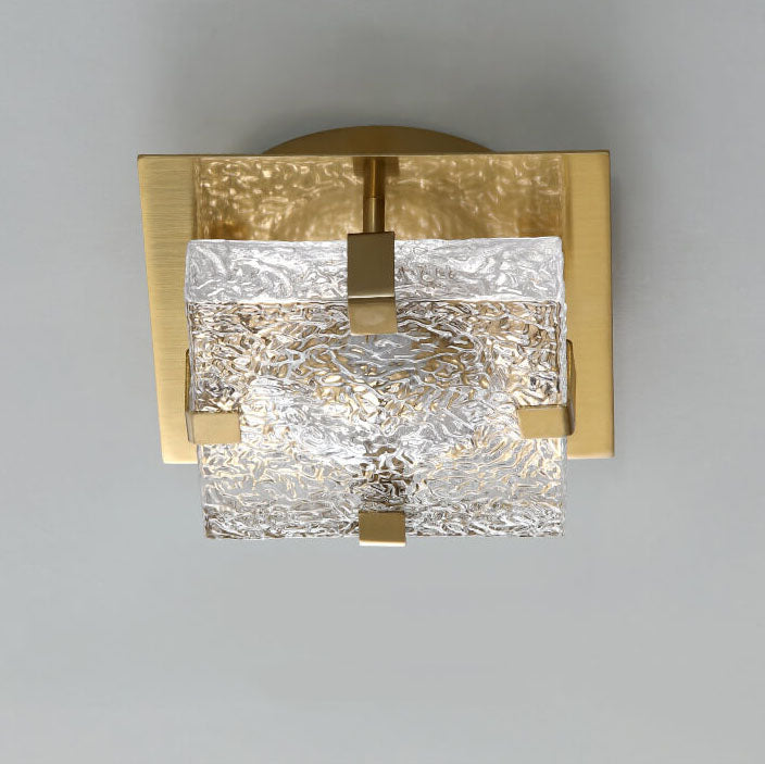 Nordic Luxury Crystal Cube LED Ceiling Light