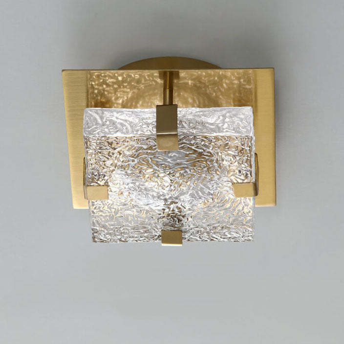 Nordic Luxury Crystal Cube LED Ceiling Light