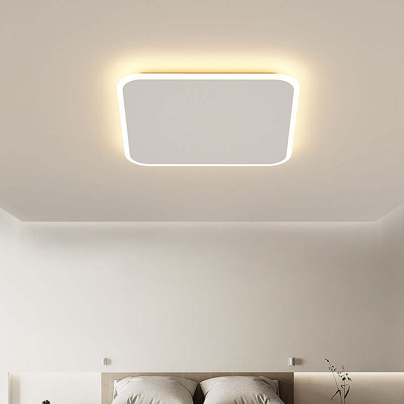 Minimalist Square Geometric LED Flush Mount Light