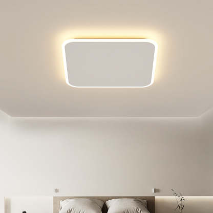 Minimalist Square Geometric LED Flush Mount Light