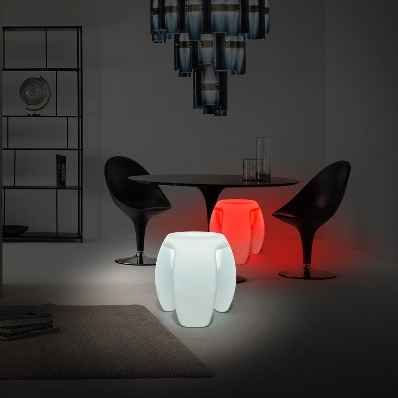 Minimalist white bar & counter stools - Lighom, for patio