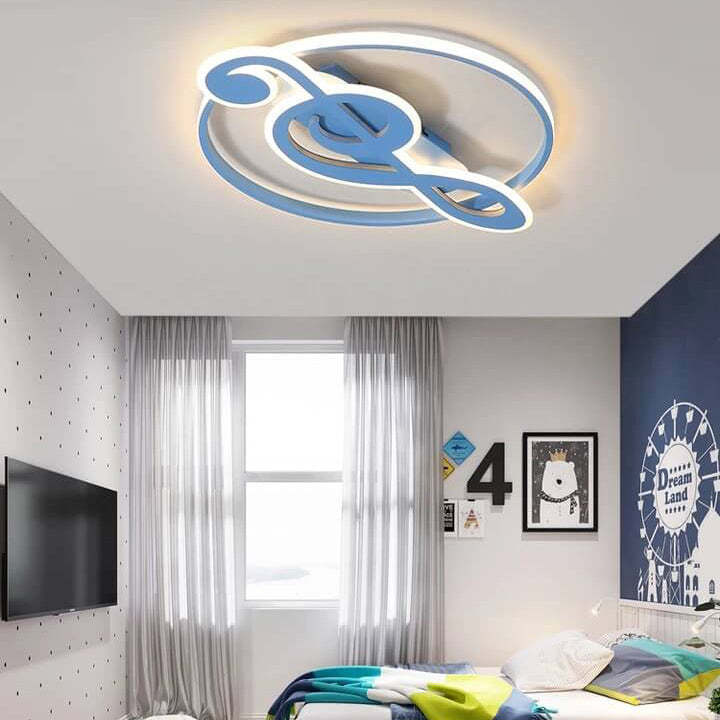 Nordic Music Note LED Flush Mount Light