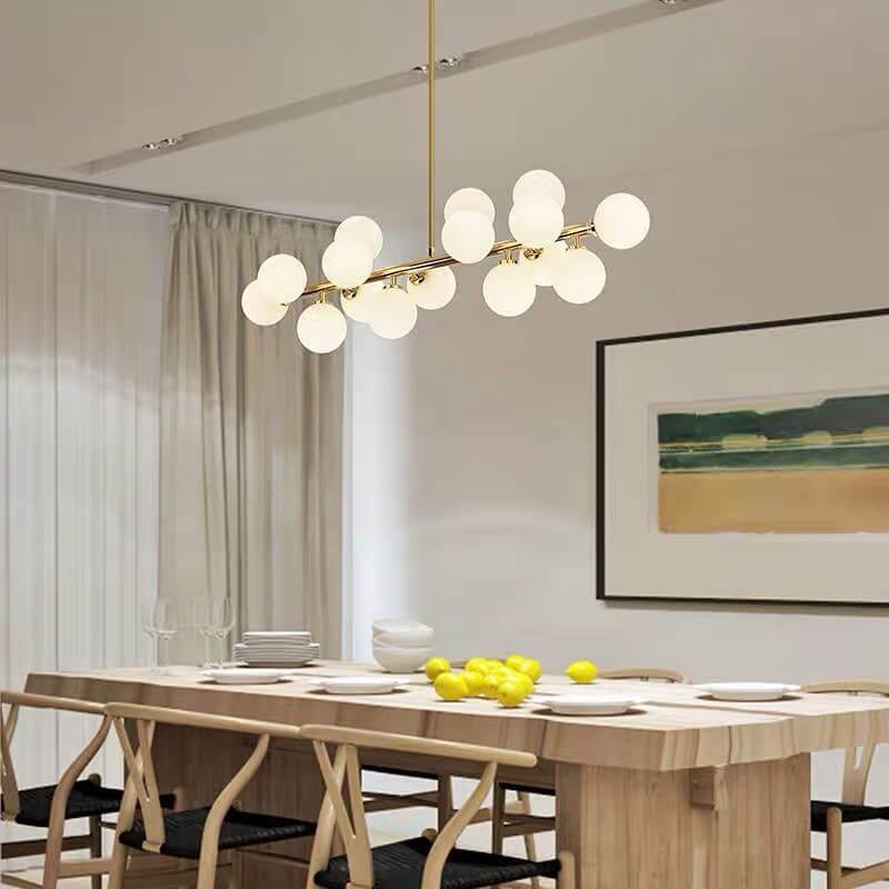 Nordic Magic Bean Glass Ball Island Chandelier
