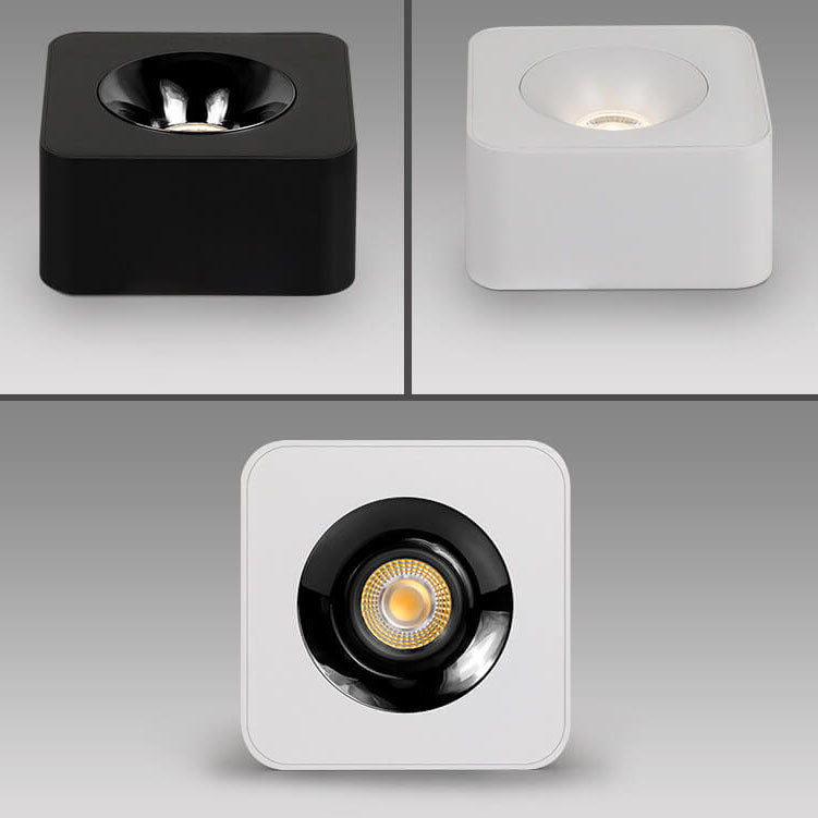 Minimalist Square Aluminum LED Spotlight Flush Ceiling Light
