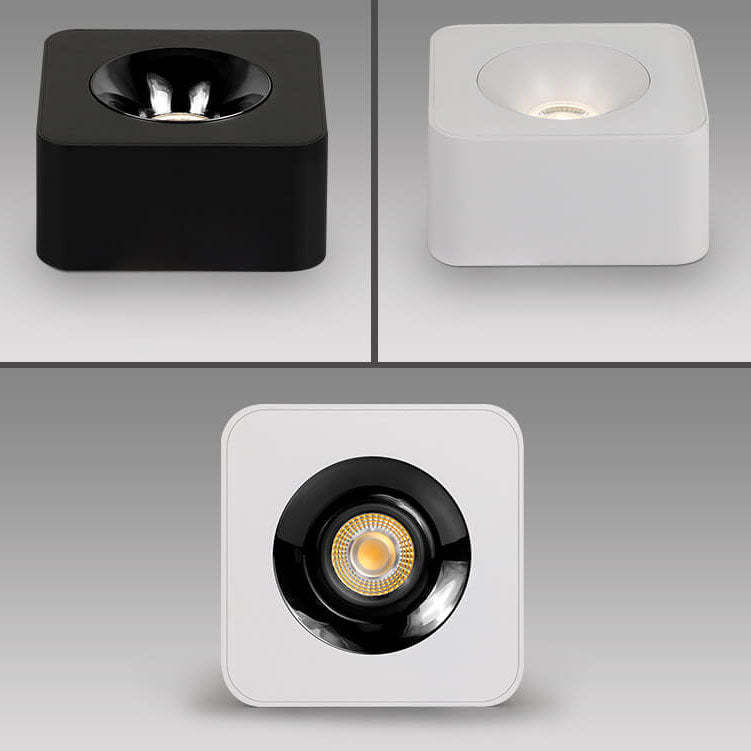 Minimalist Square Aluminum LED Spotlight Flush Ceiling Light