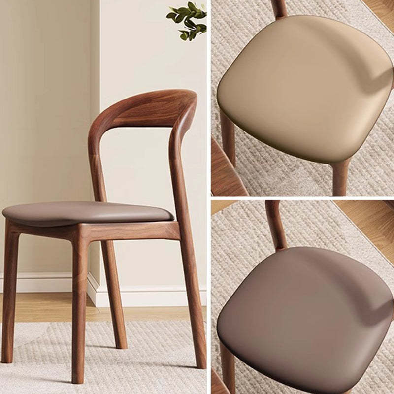 Scandinavian Curved Ash Wood Dining Chair