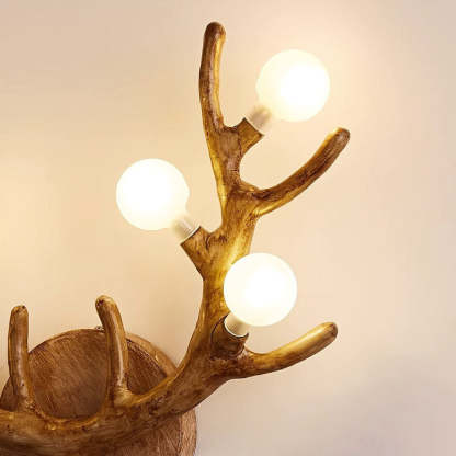 Nordic Resin Antler Branch Glass Ball Sconce