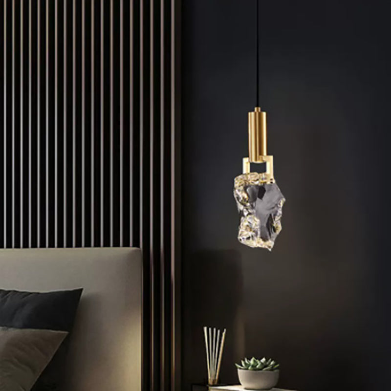 Modern Luxe Copper Crystal Stone Pendant